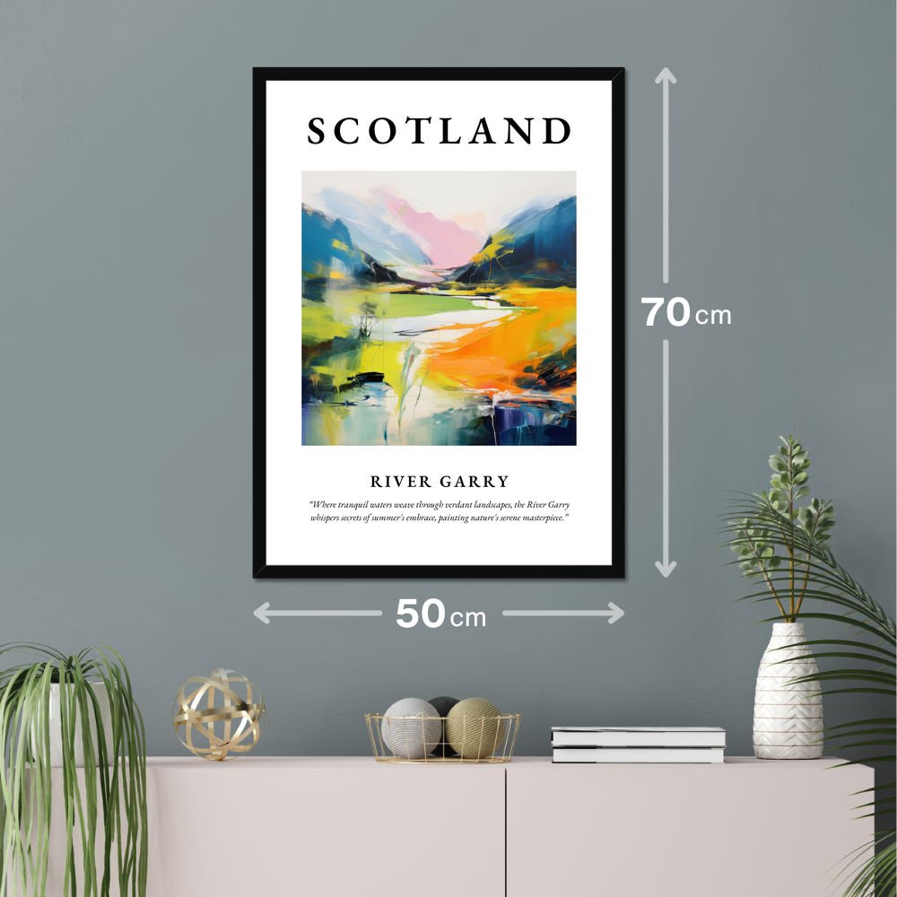 Poster of River Garry hanging on a wall