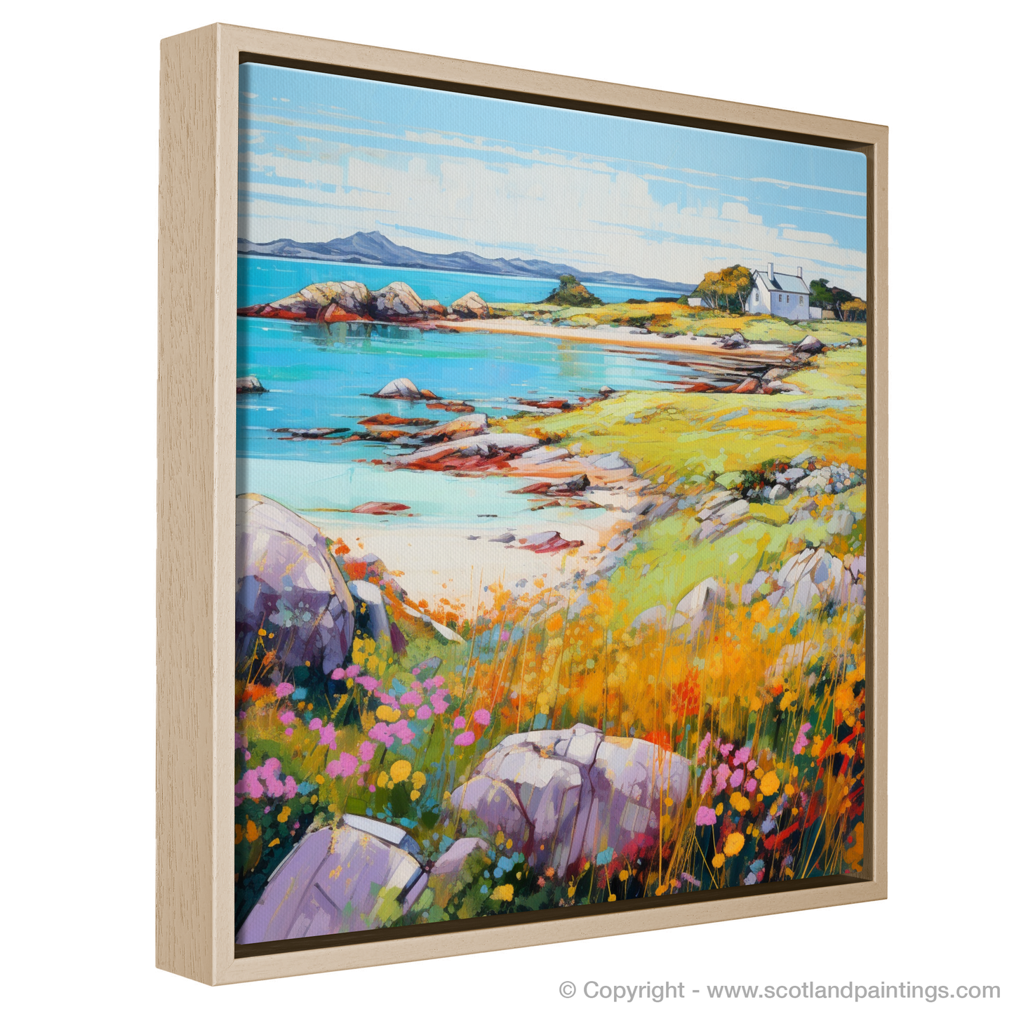 Painting and Art Print of Isle of Iona, Inner Hebrides in summer. Summer Serenity on Isle of Iona.