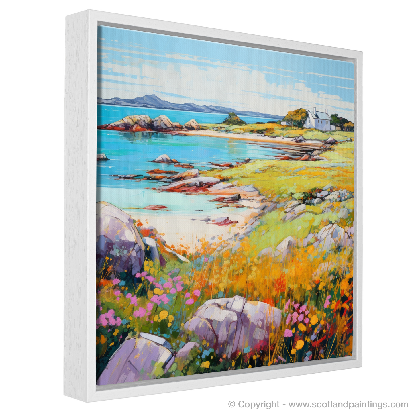 Painting and Art Print of Isle of Iona, Inner Hebrides in summer. Summer Serenity on Isle of Iona.