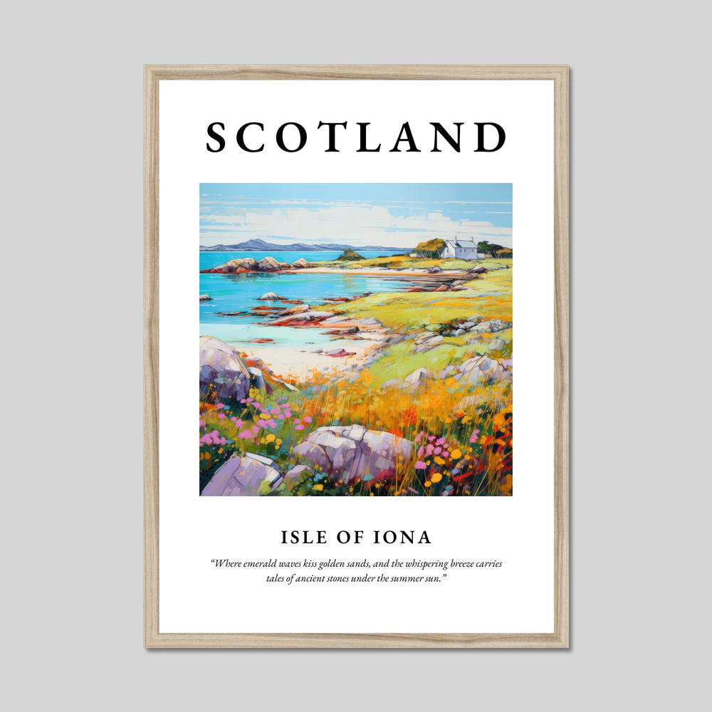 Poster in a natural frame with the word Scotland