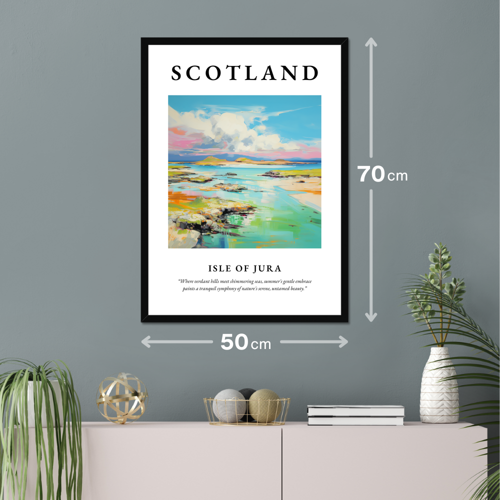 Poster of Isle of Jura hanging on a wall