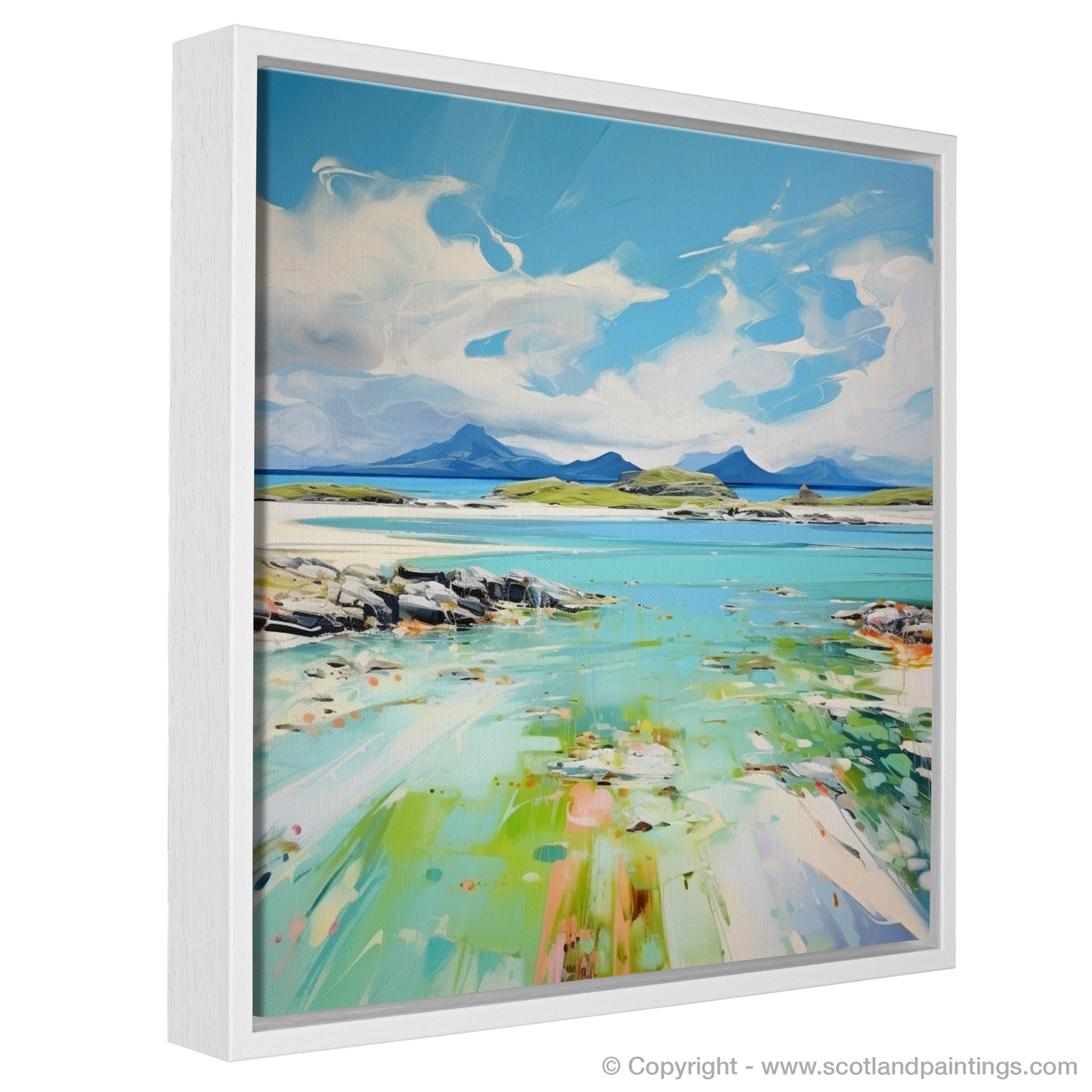 Painting and Art Print of Isle of Jura, Inner Hebrides in summer entitled "Summer Serenity on the Isle of Jura".