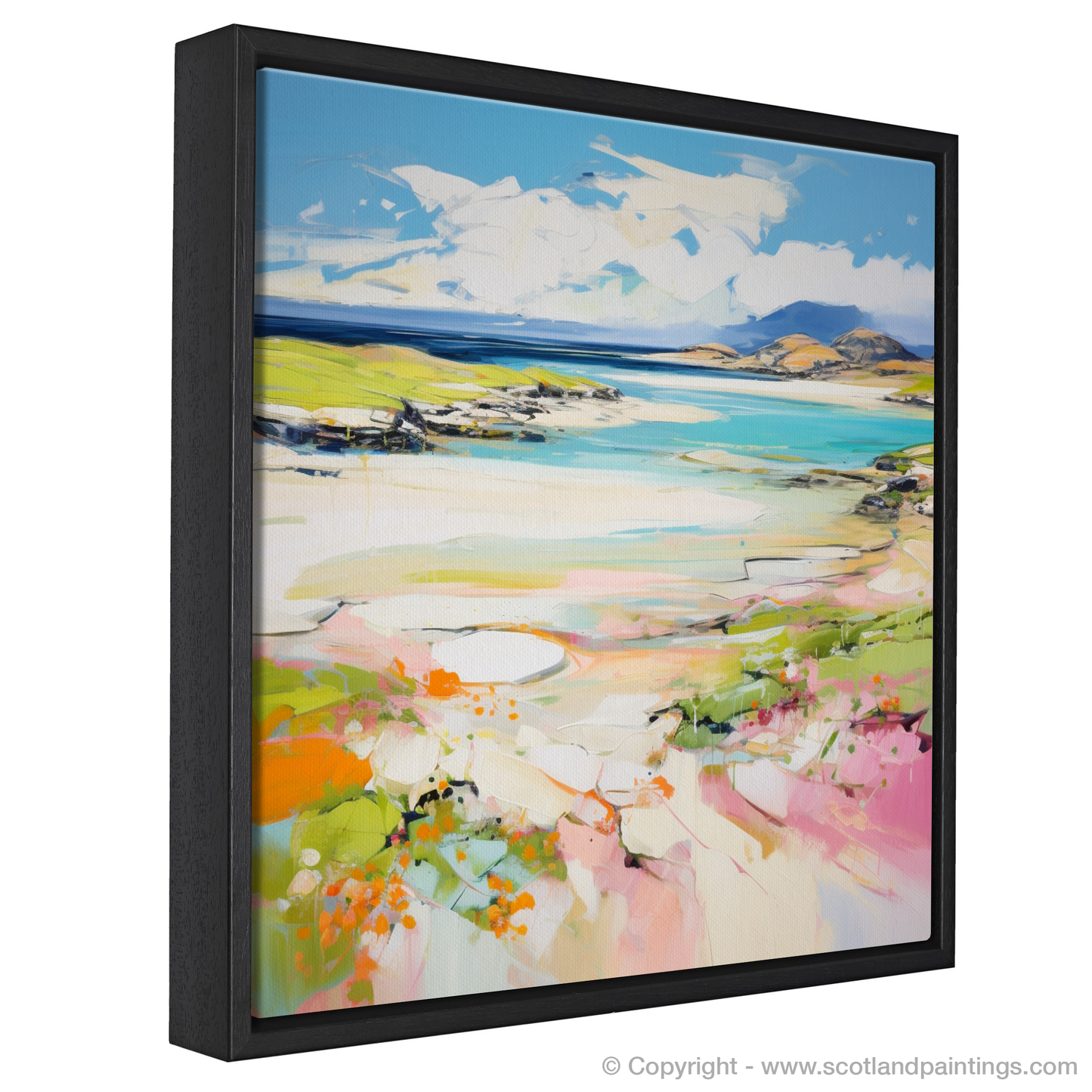 Painting and Art Print of Isle of Barra, Outer Hebrides in summer entitled "Summer Splendour of Isle of Barra".
