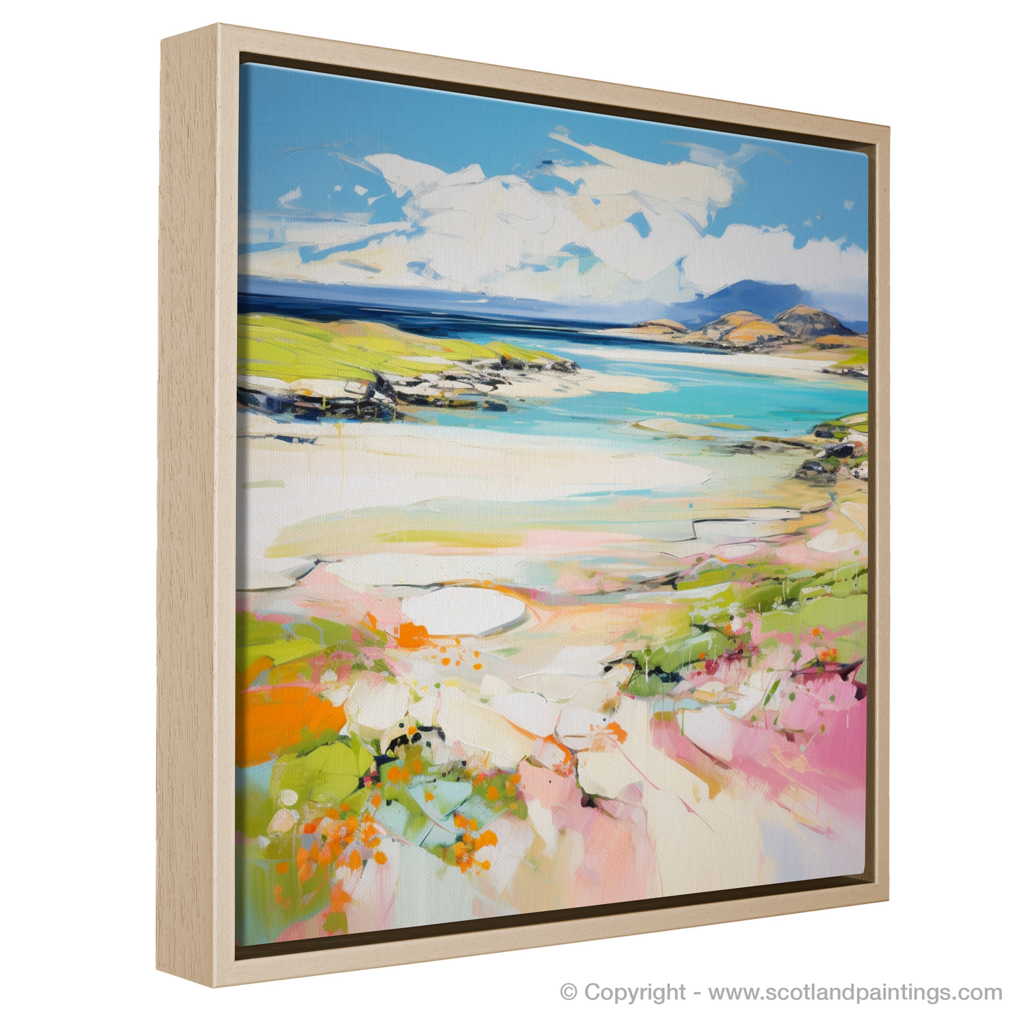 Painting and Art Print of Isle of Barra, Outer Hebrides in summer entitled "Summer Splendour of Isle of Barra".