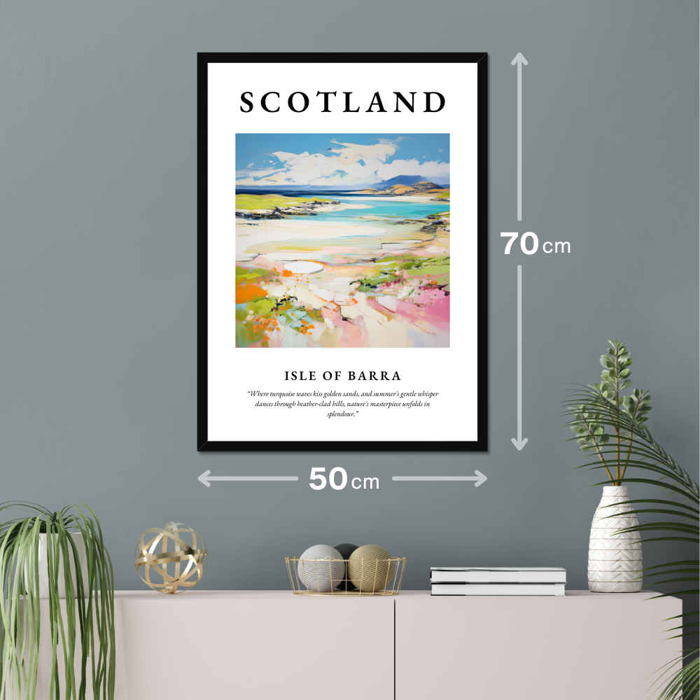 Poster of Isle of Barra hanging on a wall