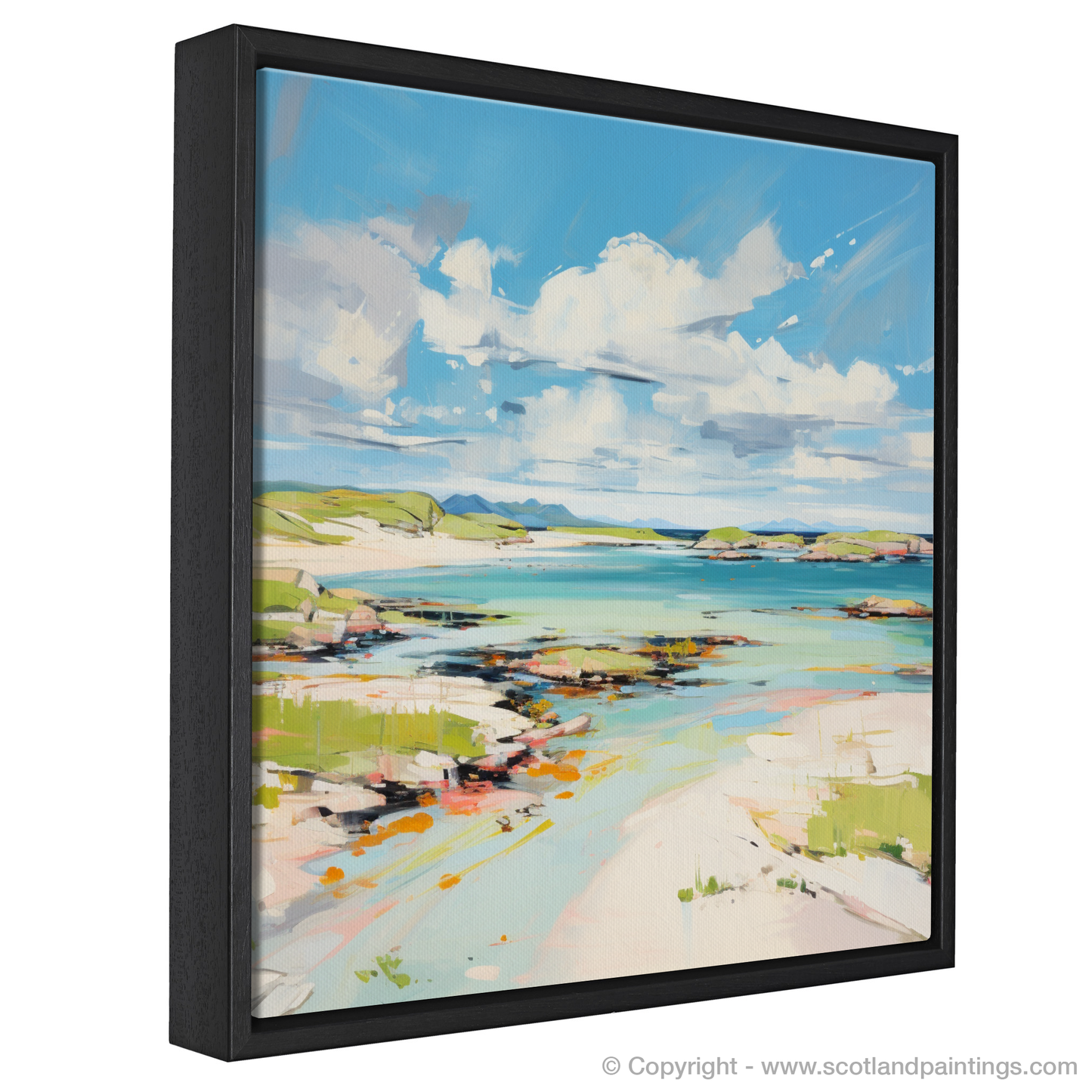 Painting and Art Print of Isle of Barra, Outer Hebrides in summer entitled "Isle of Barra Summer Bliss".