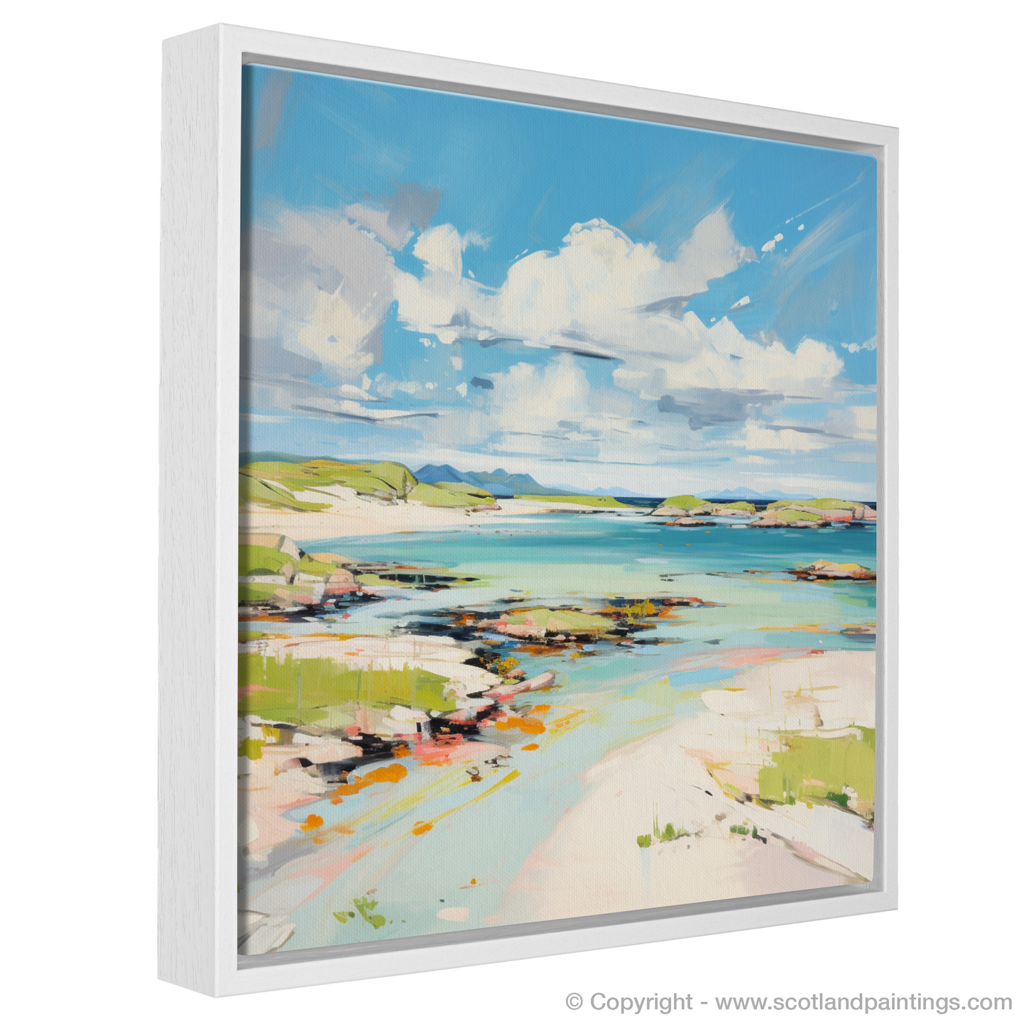 Painting and Art Print of Isle of Barra, Outer Hebrides in summer entitled "Isle of Barra Summer Bliss".