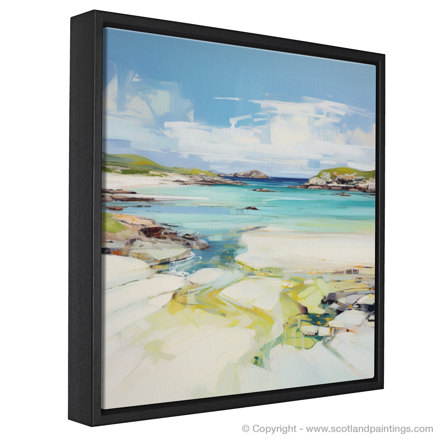 Painting and Art Print of Isle of Barra, Outer Hebrides in summer entitled "Summer Embrace of Isle of Barra".