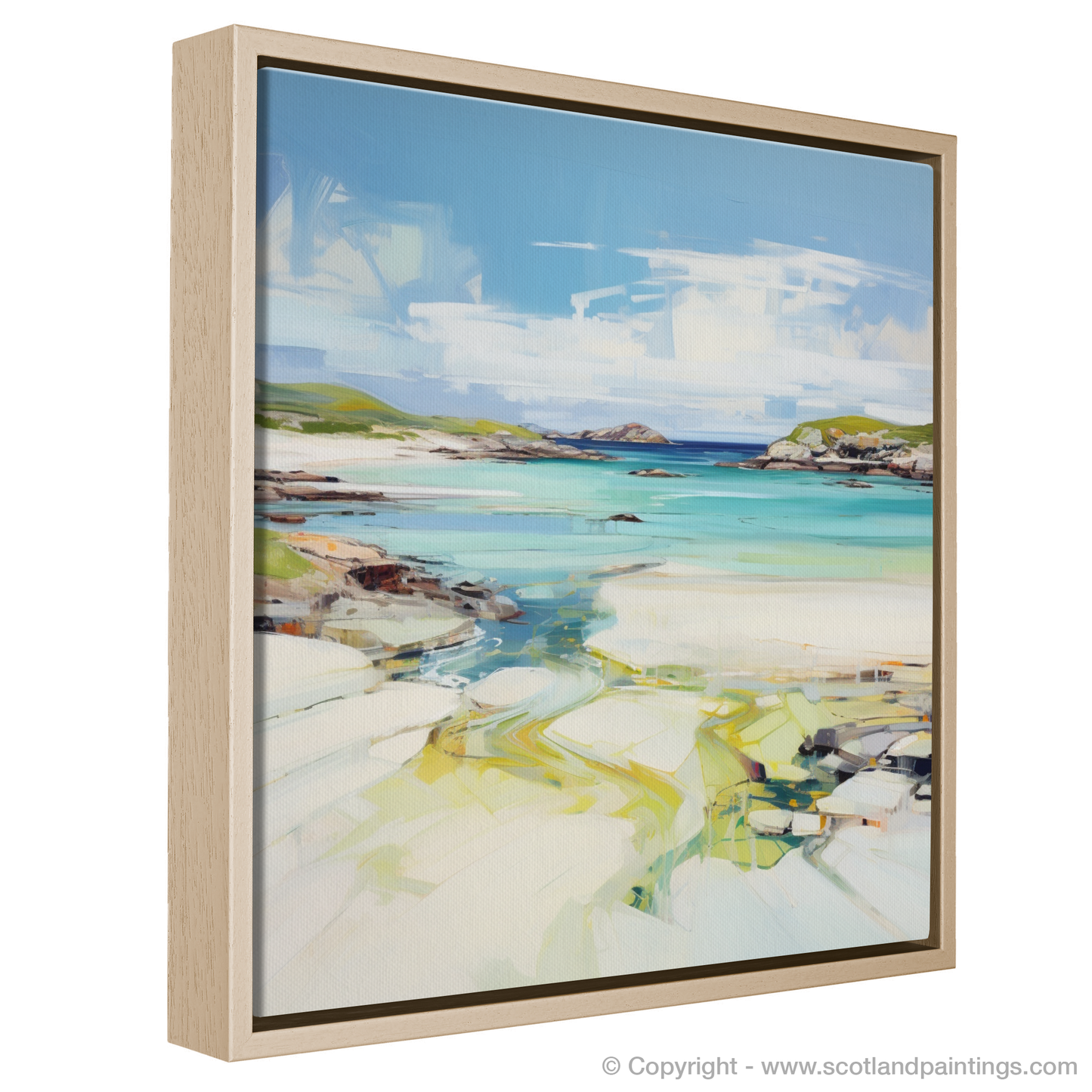 Painting and Art Print of Isle of Barra, Outer Hebrides in summer entitled "Summer Embrace of Isle of Barra".