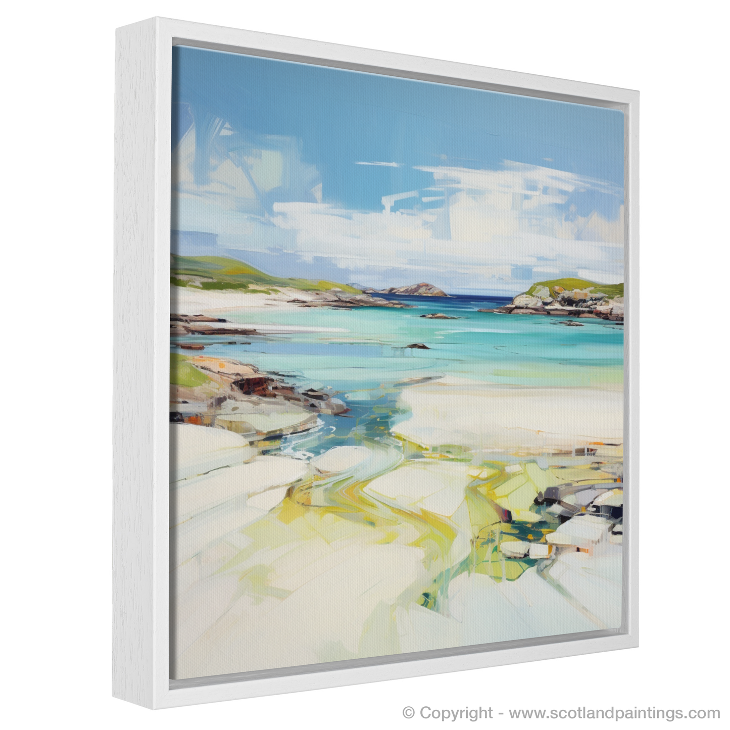Painting and Art Print of Isle of Barra, Outer Hebrides in summer entitled "Summer Embrace of Isle of Barra".