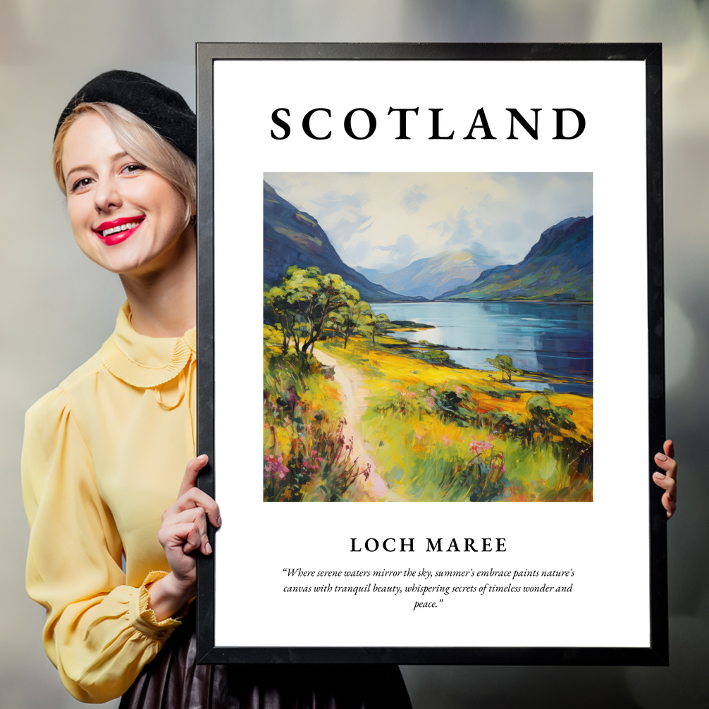 Person holding a poster of Loch Maree