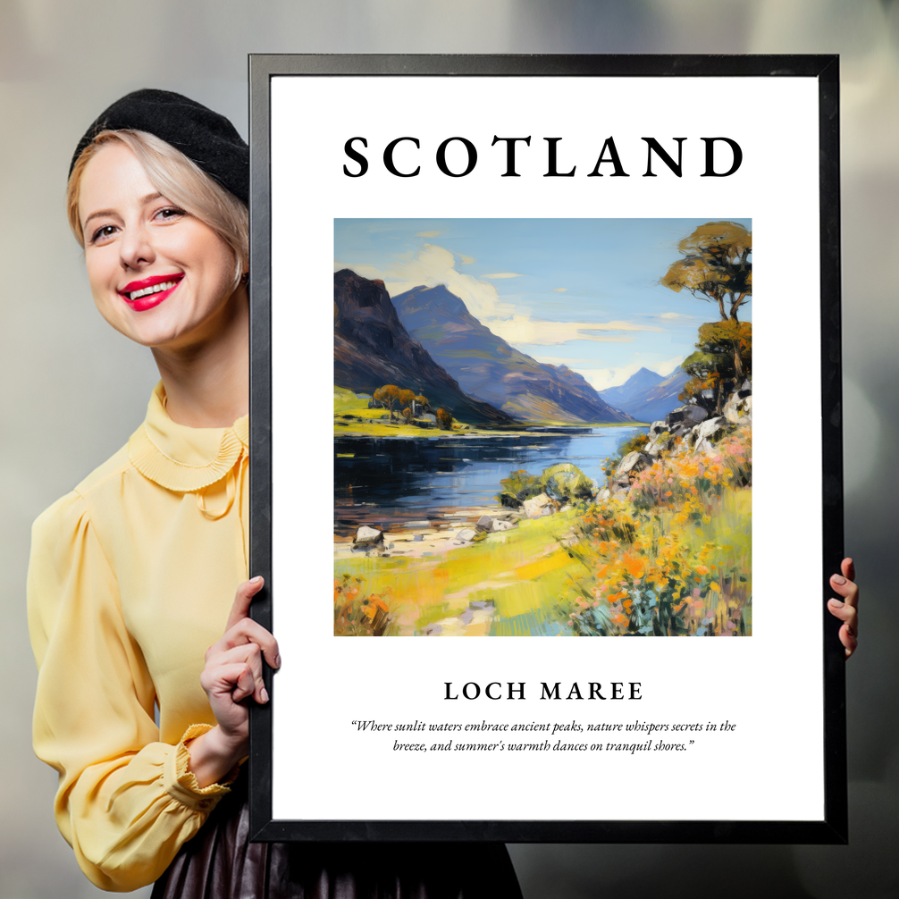 Person holding a poster of Loch Maree