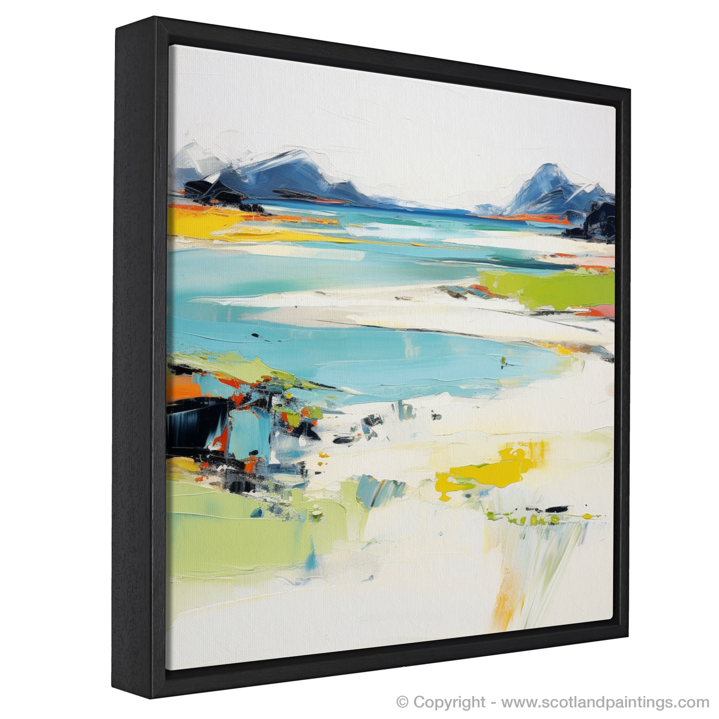 Painting and Art Print of Silver Sands of Morar in summer entitled "Summer Hues of Silver Sands Morar".