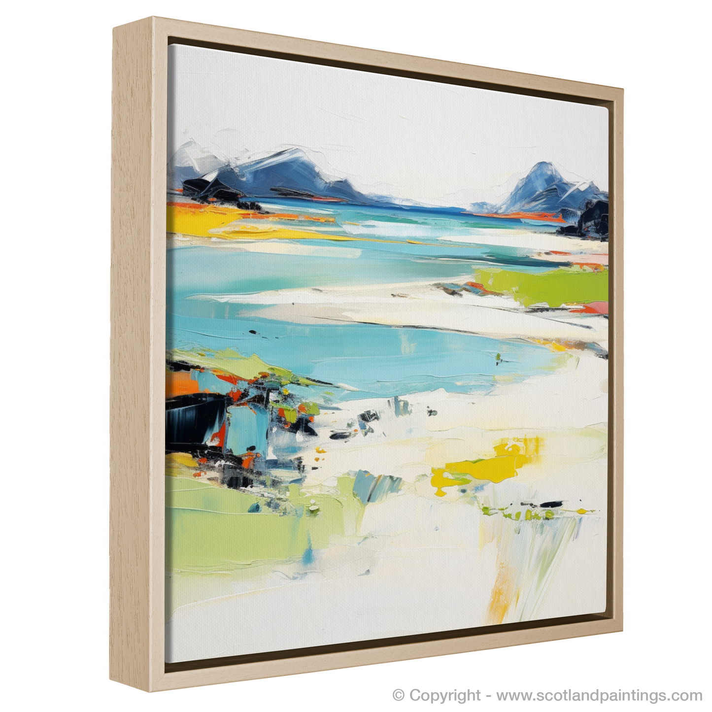 Painting and Art Print of Silver Sands of Morar in summer entitled "Summer Hues of Silver Sands Morar".