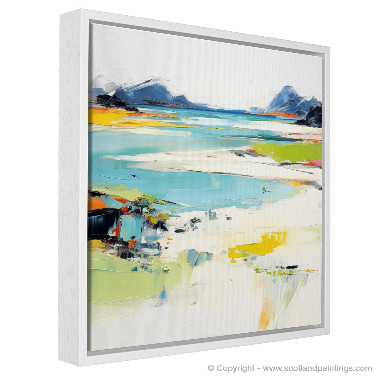 Painting and Art Print of Silver Sands of Morar in summer entitled "Summer Hues of Silver Sands Morar".