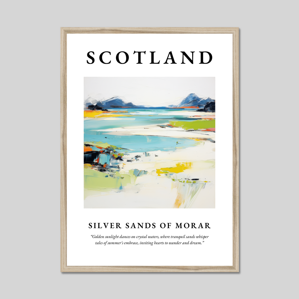 Poster in a natural frame with the word Scotland