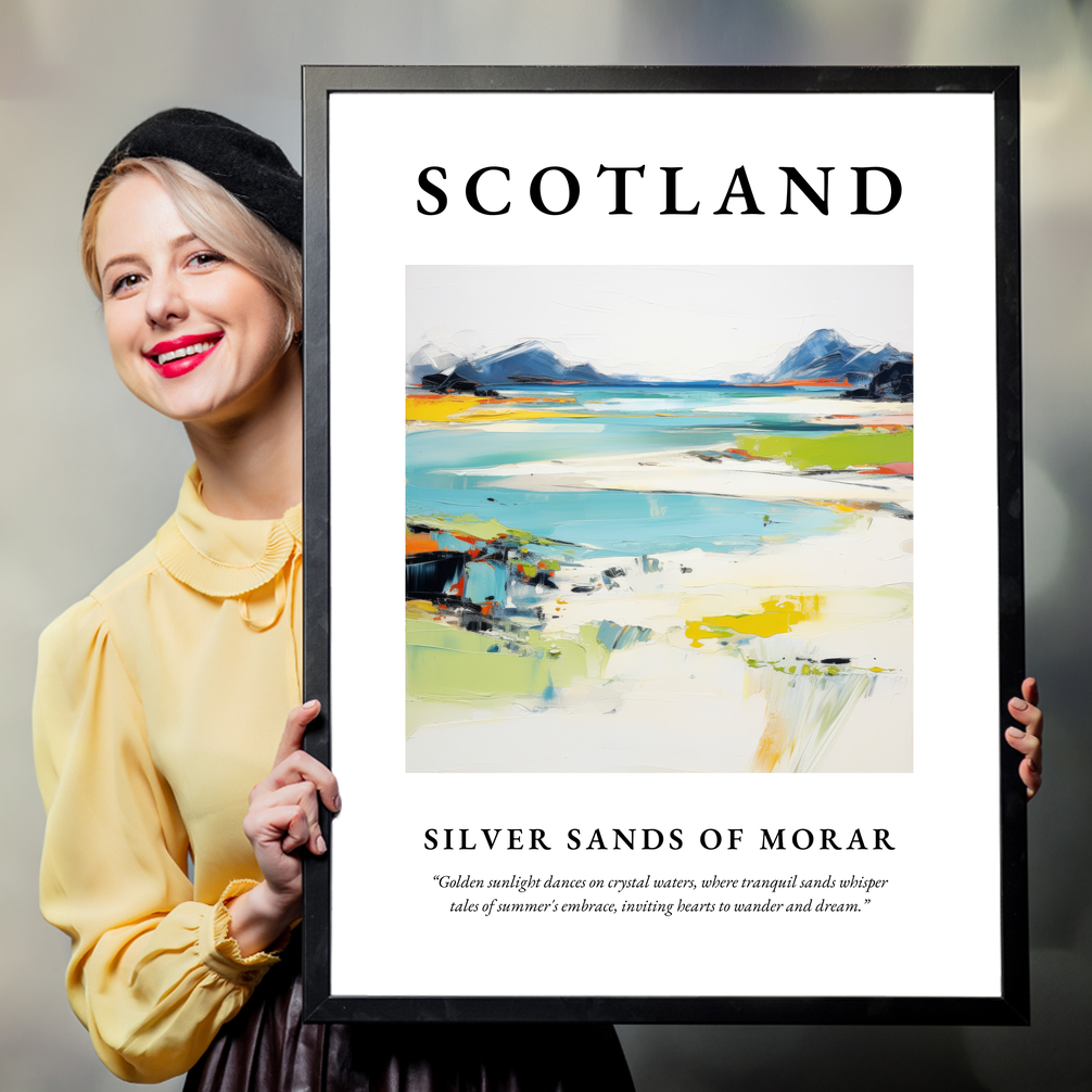 Person holding a poster of Silver Sands of Morar