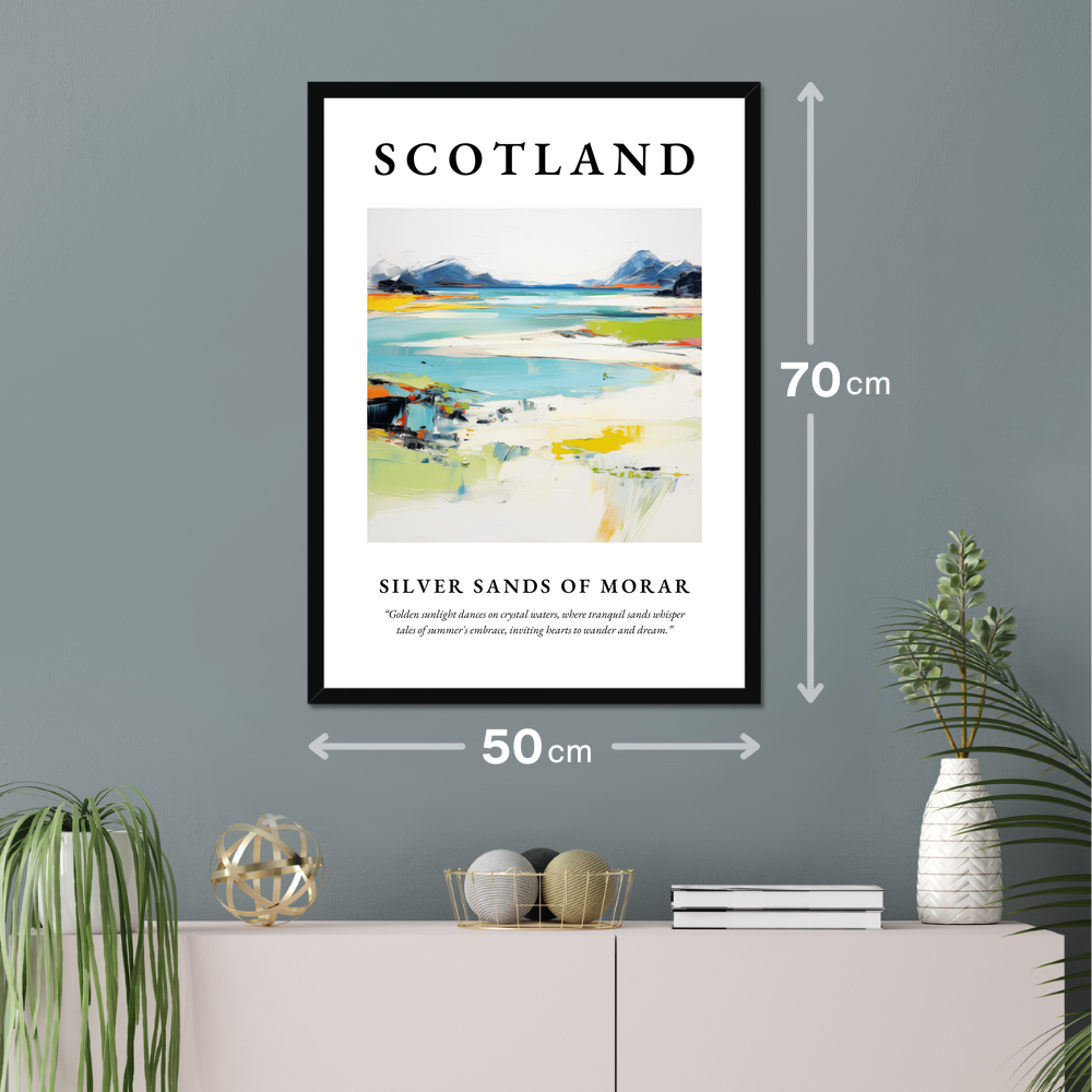 Poster of Silver Sands of Morar hanging on a wall