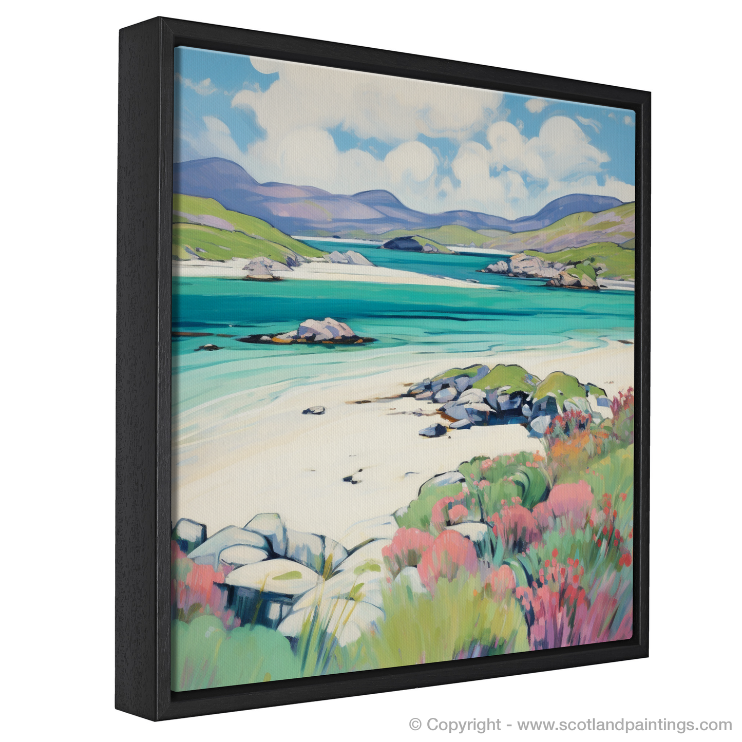 Painting and Art Print of Isle of Harris, Outer Hebrides in summer entitled "Summer Fervour: Isle of Harris in Vivid Hues".