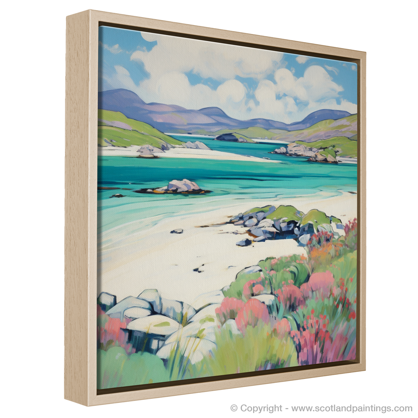 Painting and Art Print of Isle of Harris, Outer Hebrides in summer entitled "Summer Fervour: Isle of Harris in Vivid Hues".