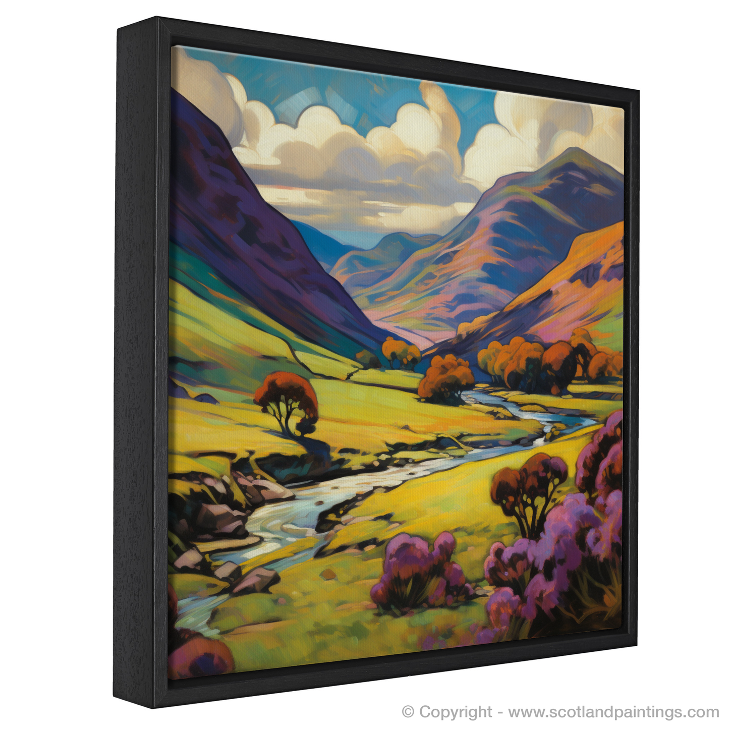 Painting and Art Print of Glen Roy, Highlands in summer entitled "Summer Serenade in Glen Roy Highlands".