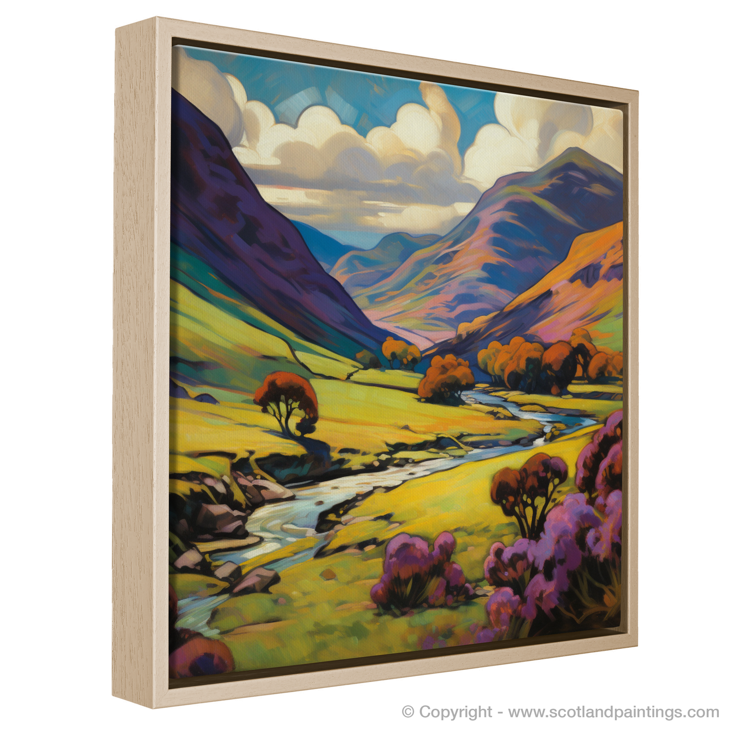 Painting and Art Print of Glen Roy, Highlands in summer entitled "Summer Serenade in Glen Roy Highlands".