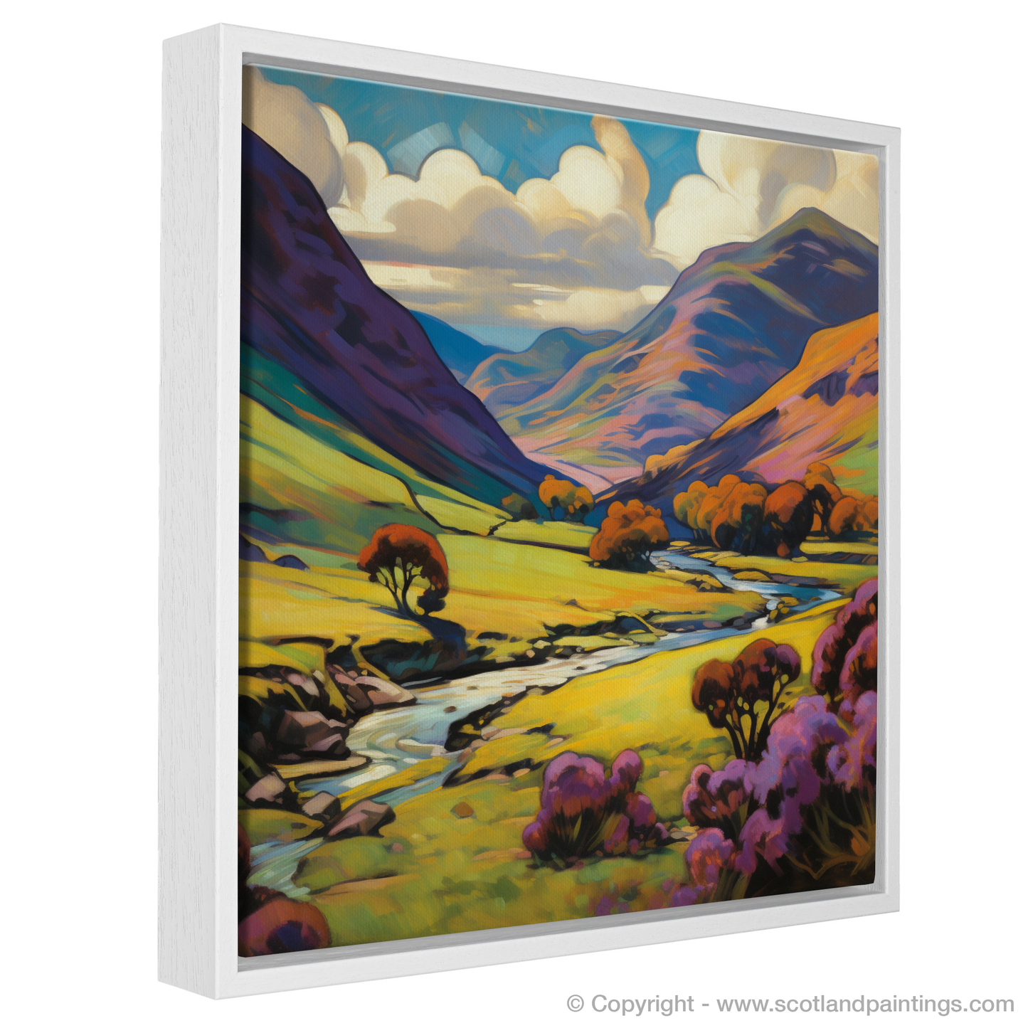 Painting and Art Print of Glen Roy, Highlands in summer entitled "Summer Serenade in Glen Roy Highlands".