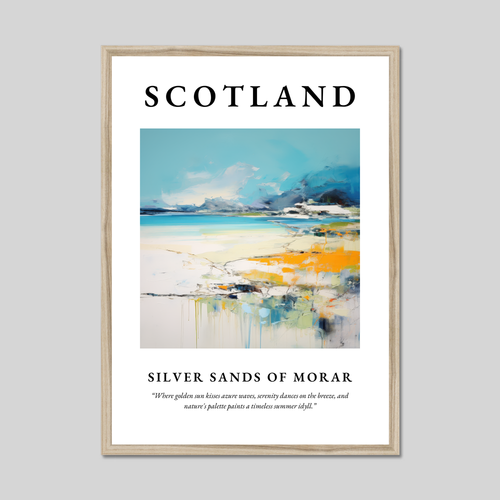 Poster in a natural frame with the word Scotland