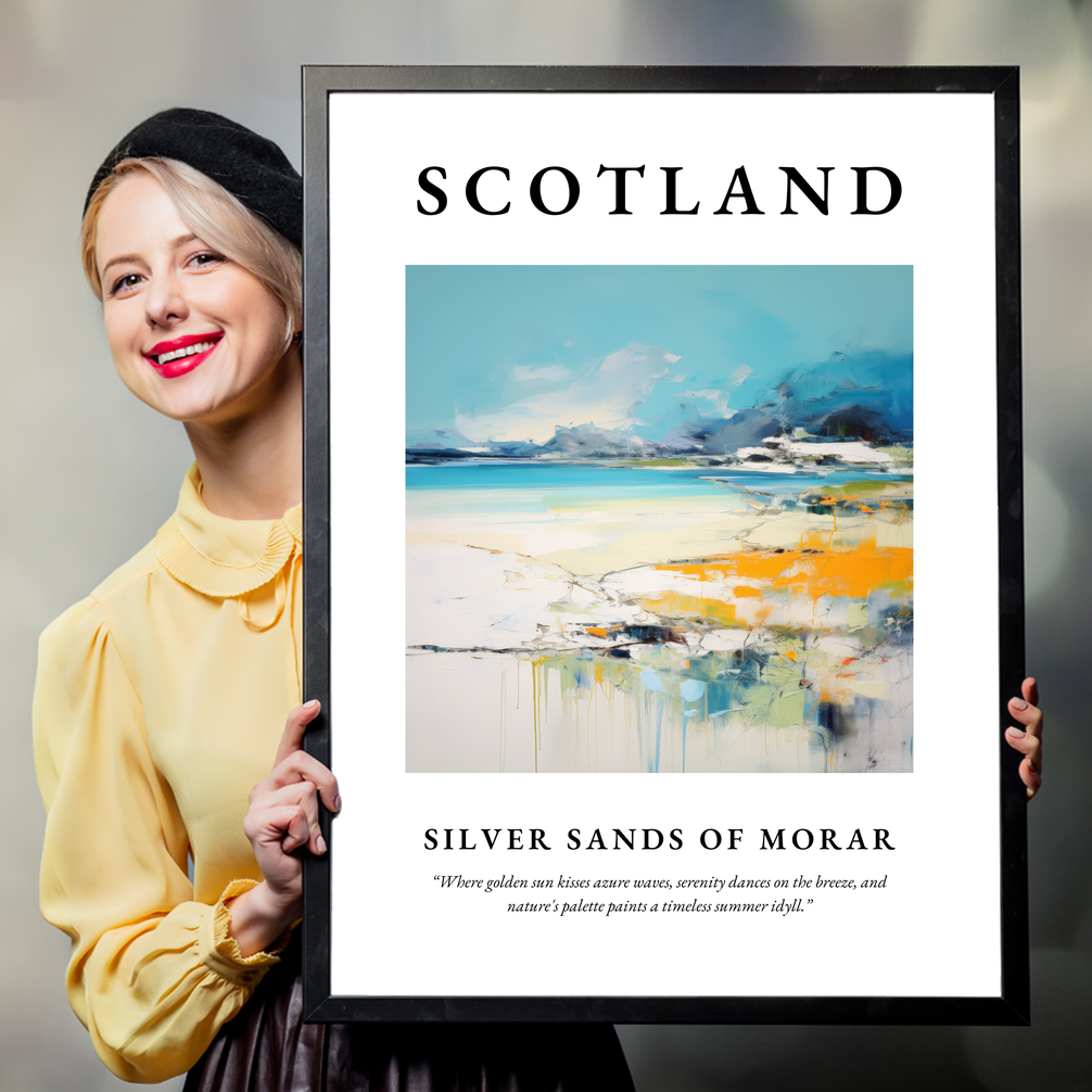 Person holding a poster of Silver Sands of Morar