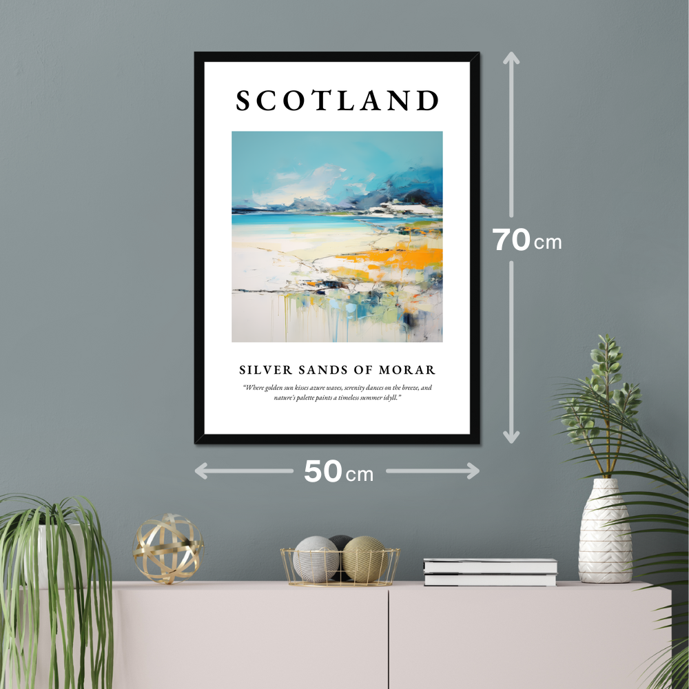 Poster of Silver Sands of Morar hanging on a wall