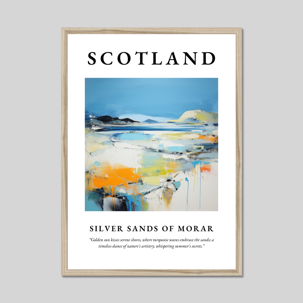 Poster in a natural frame with the word Scotland