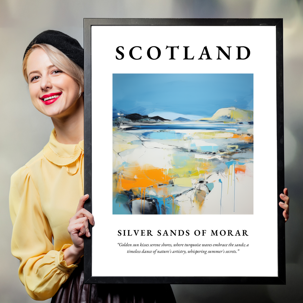 Person holding a poster of Silver Sands of Morar