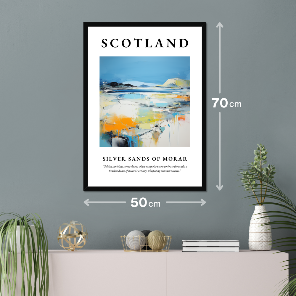 Poster of Silver Sands of Morar hanging on a wall