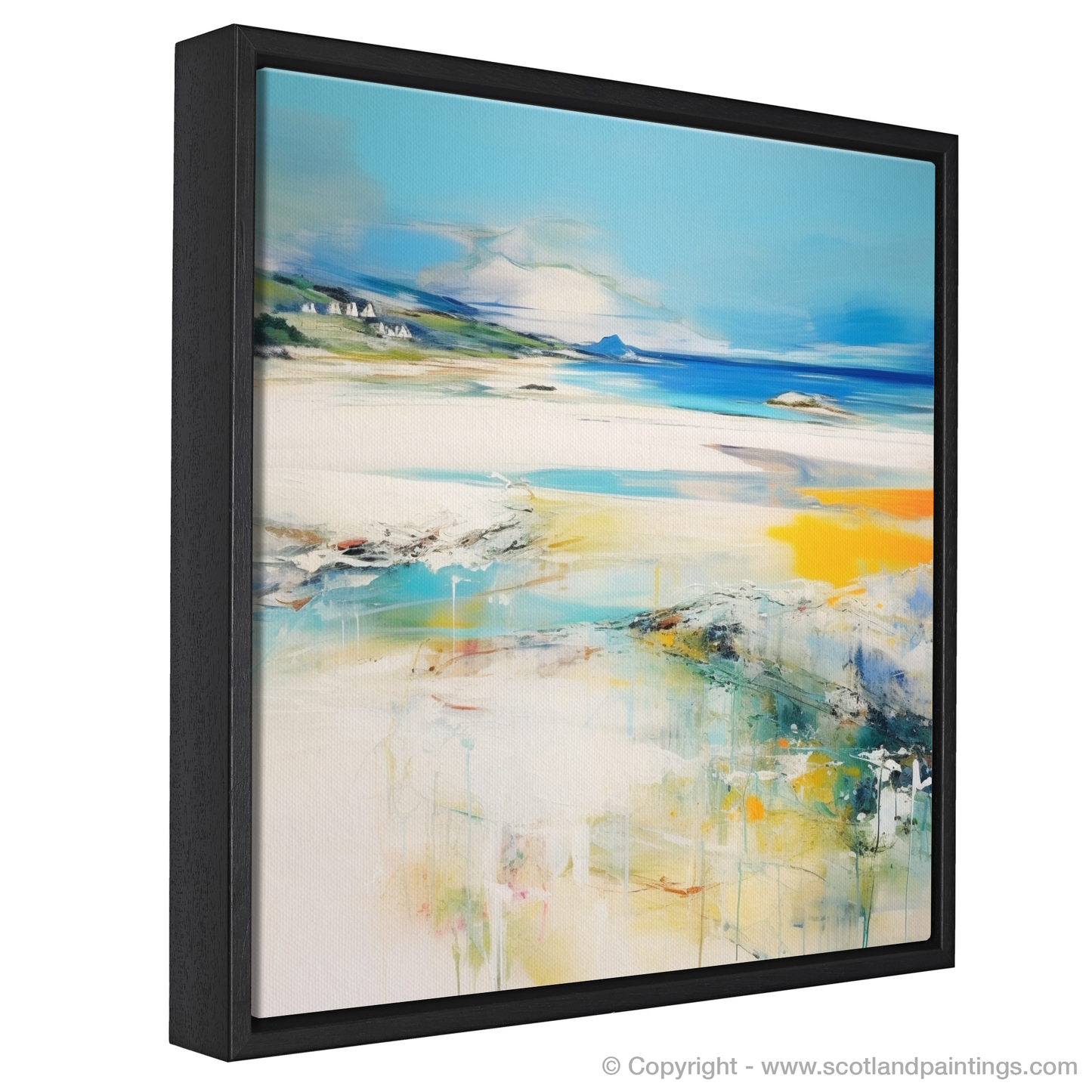 Painting and Art Print of Silver Sands of Morar in summer entitled "Abstract Ode to Silver Sands".