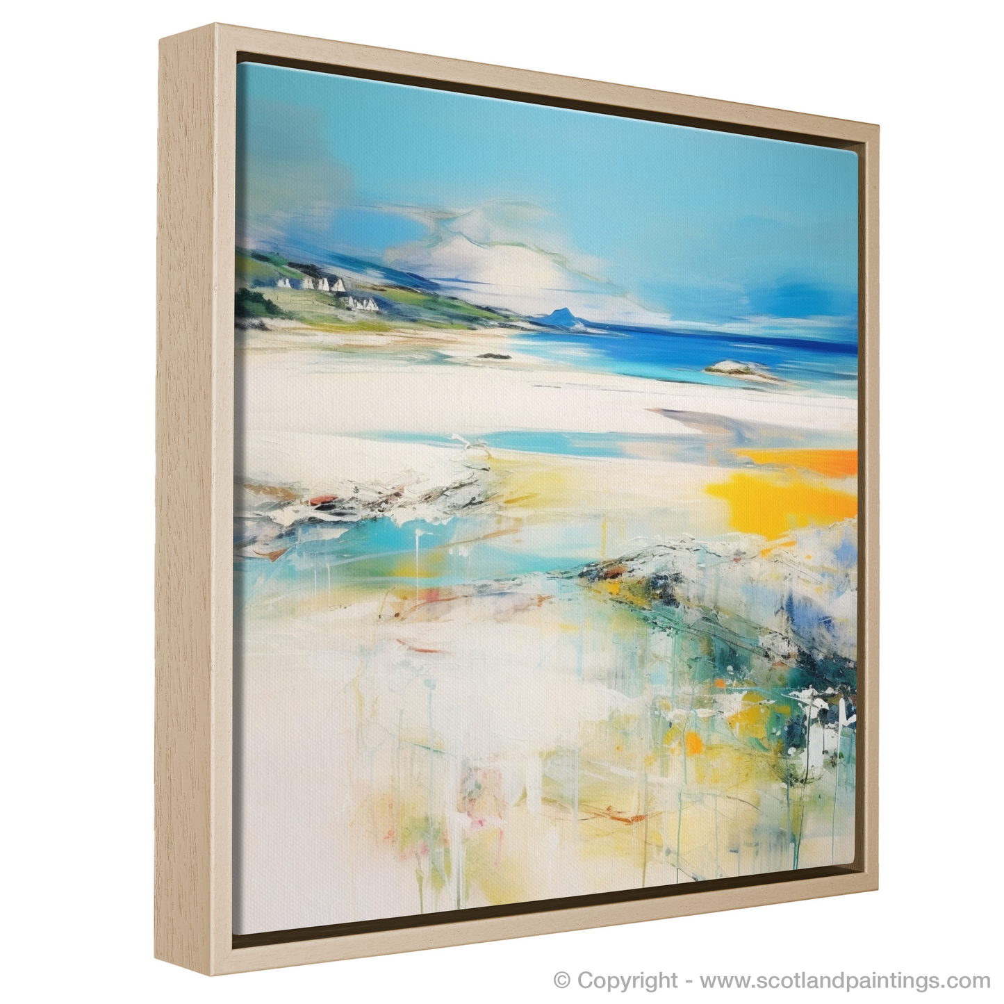 Painting and Art Print of Silver Sands of Morar in summer entitled "Abstract Ode to Silver Sands".