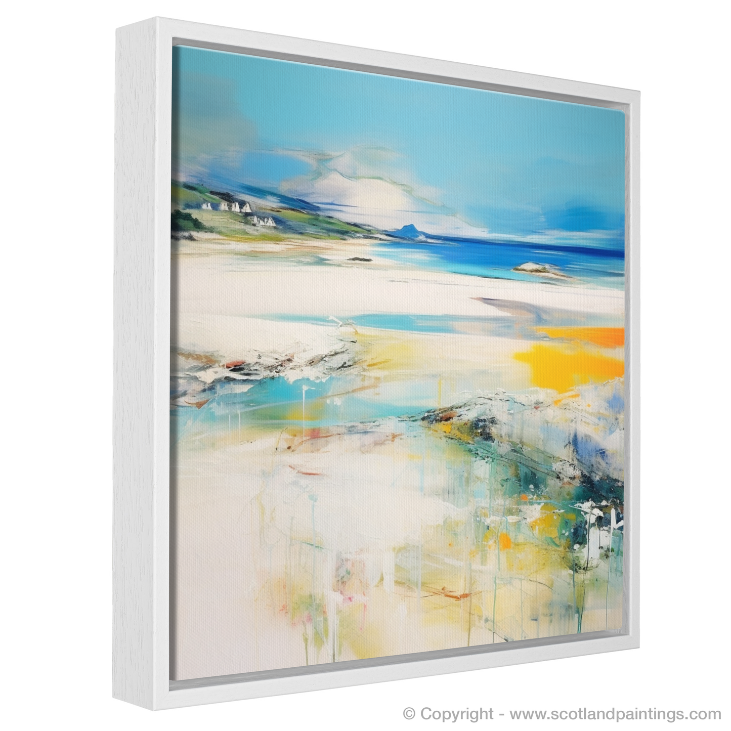 Painting and Art Print of Silver Sands of Morar in summer entitled "Abstract Ode to Silver Sands".