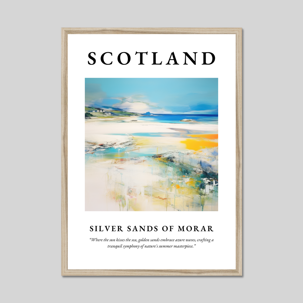 Poster in a natural frame with the word Scotland