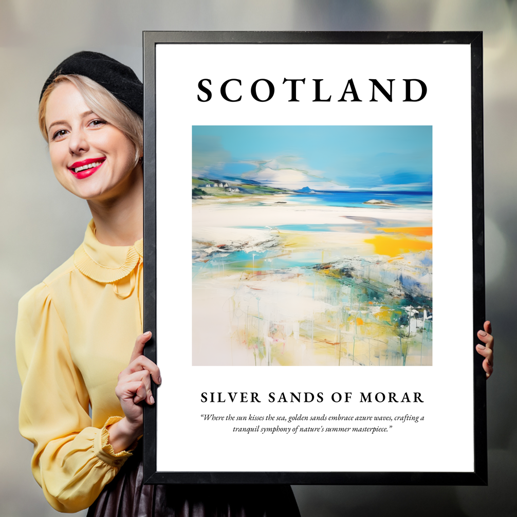 Person holding a poster of Silver Sands of Morar