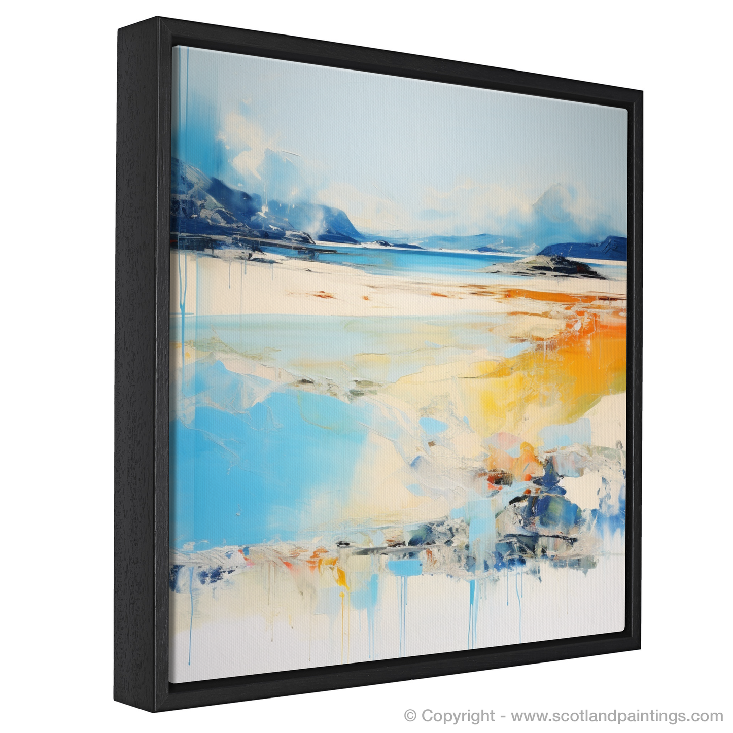 Painting and Art Print of Silver Sands of Morar in summer entitled "Summer Serenade at Silver Sands of Morar".