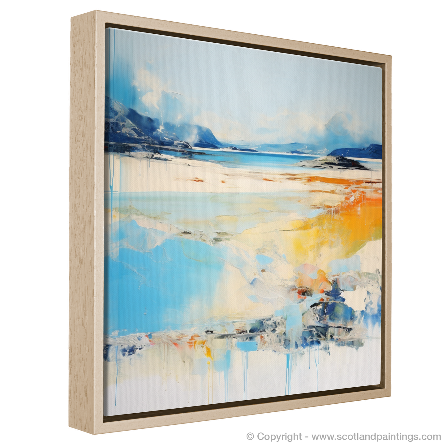 Painting and Art Print of Silver Sands of Morar in summer entitled "Summer Serenade at Silver Sands of Morar".