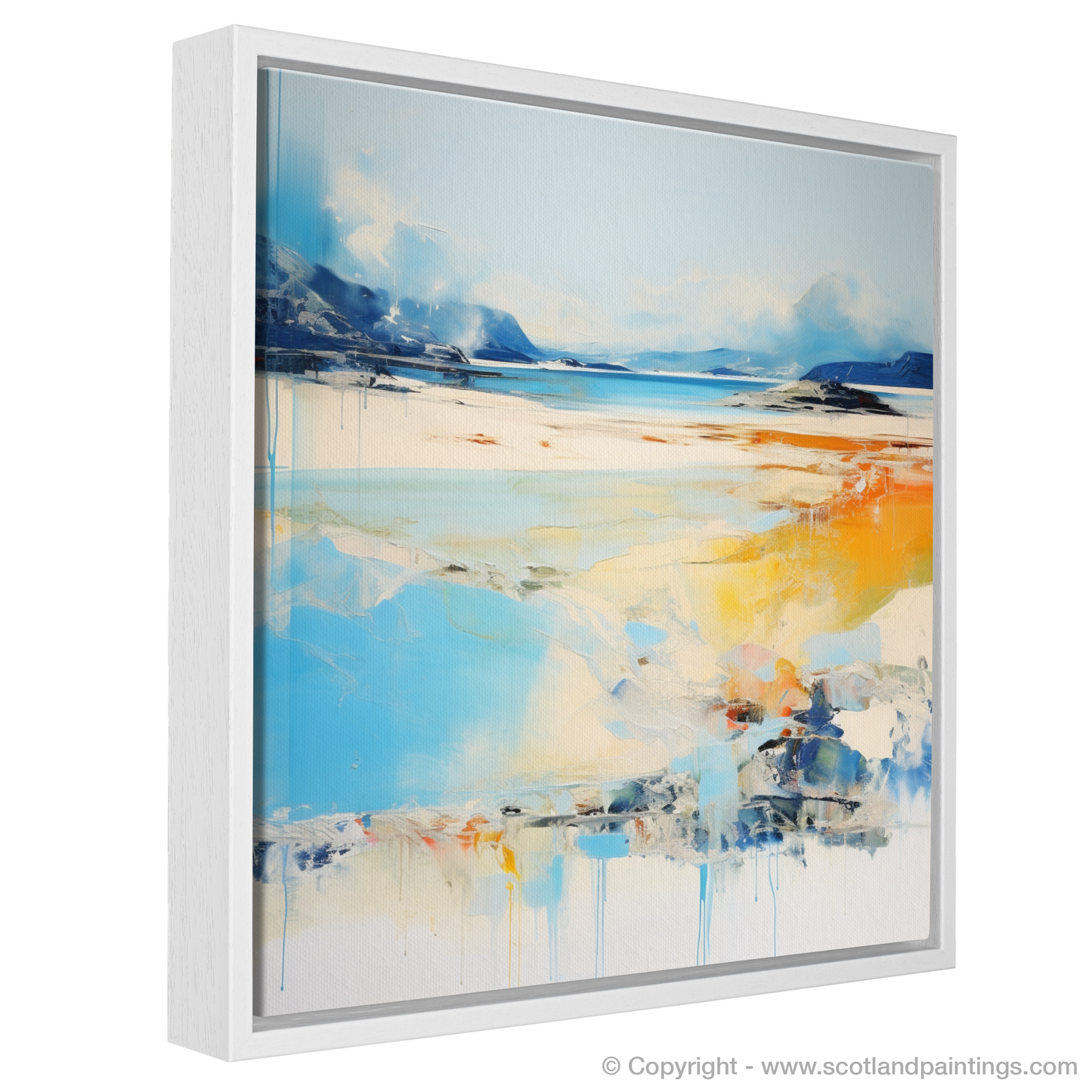 Painting and Art Print of Silver Sands of Morar in summer entitled "Summer Serenade at Silver Sands of Morar".