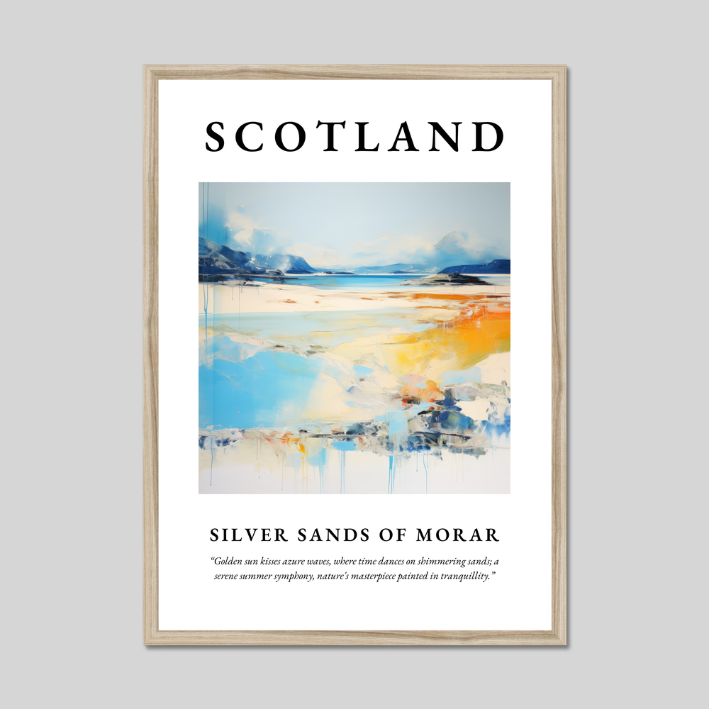 Poster in a natural frame with the word Scotland