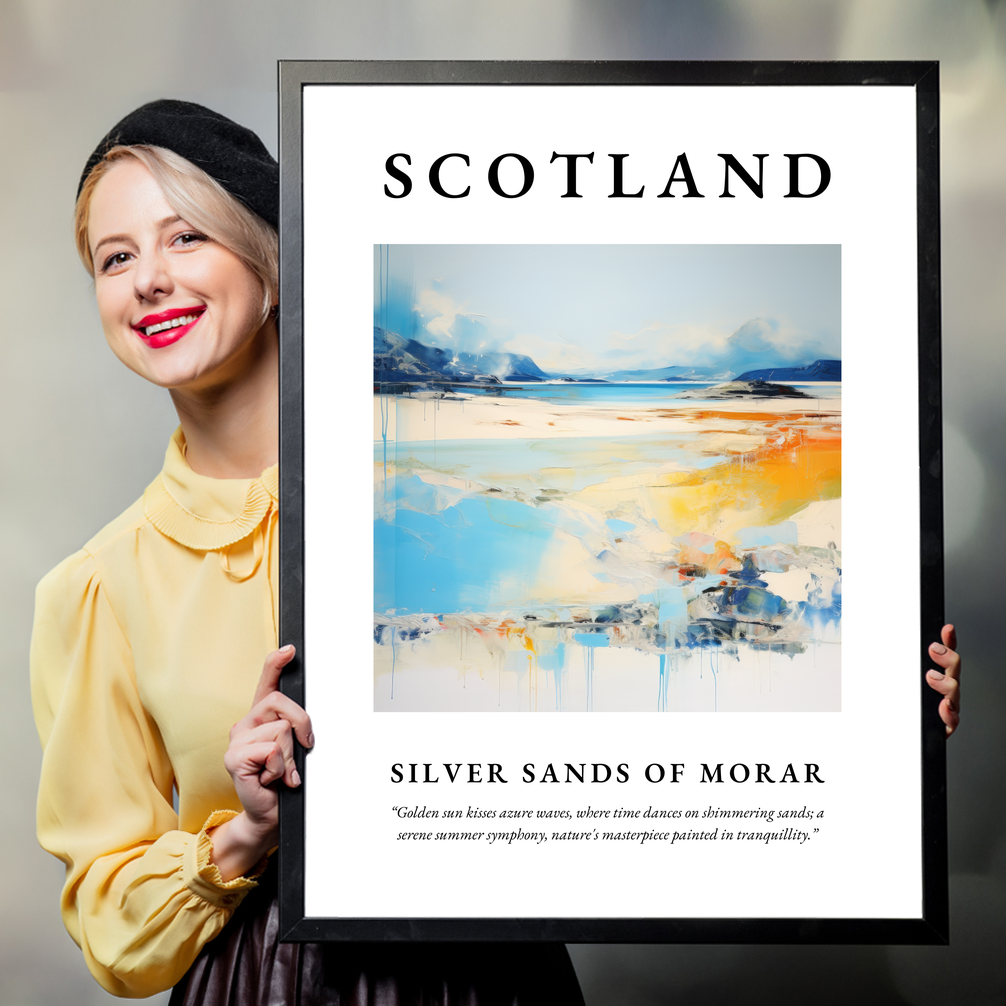 Person holding a poster of Silver Sands of Morar