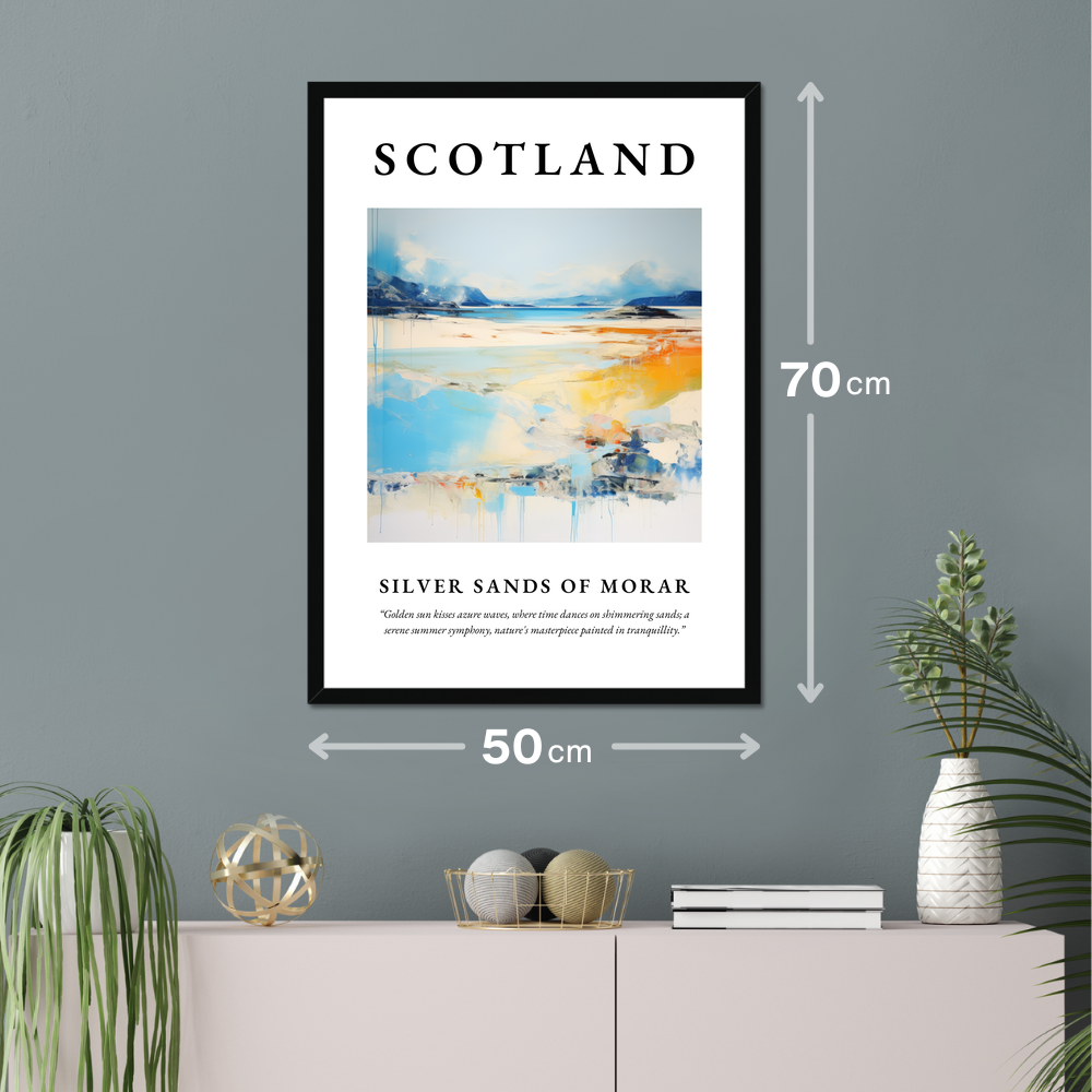 Poster of Silver Sands of Morar hanging on a wall