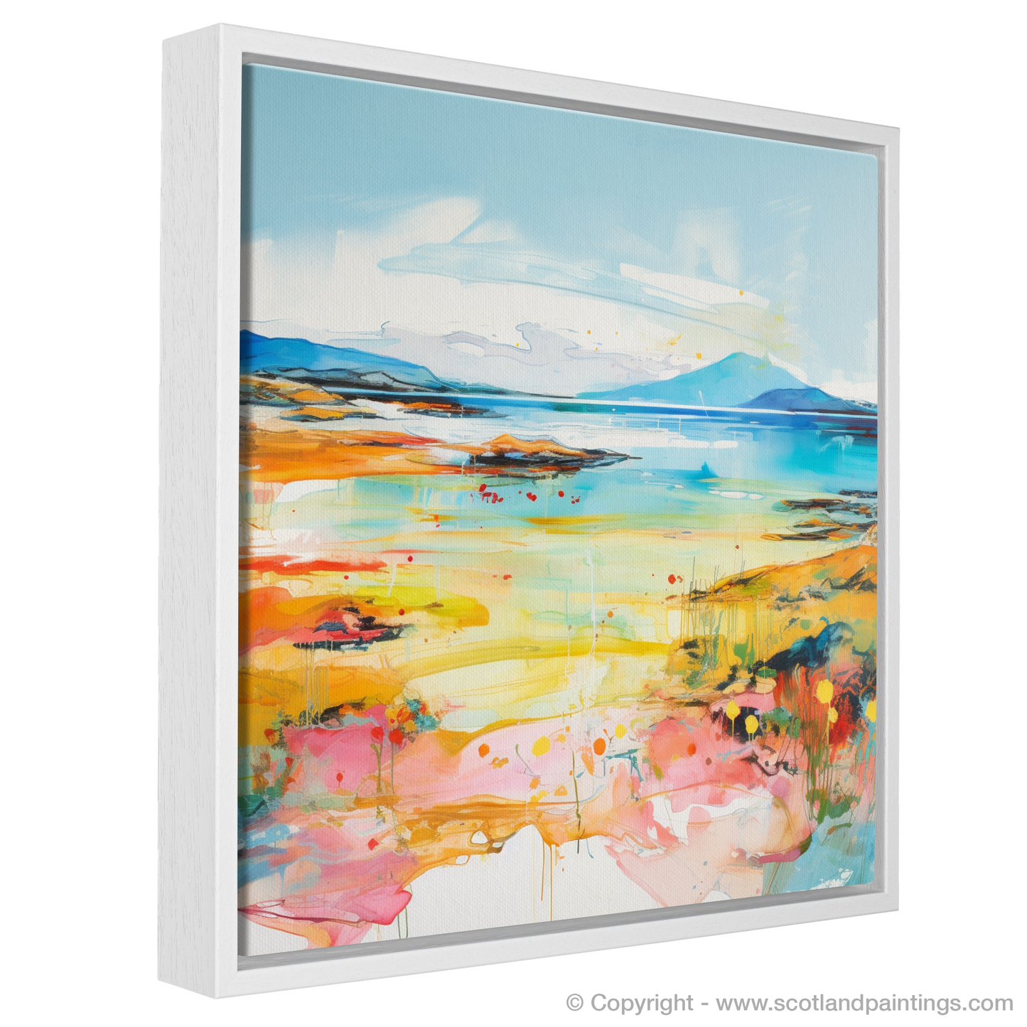 Painting and Art Print of Isle of Gigha, Inner Hebrides in summer entitled "Isle of Gigha: A Summer's Abstract Reverie".