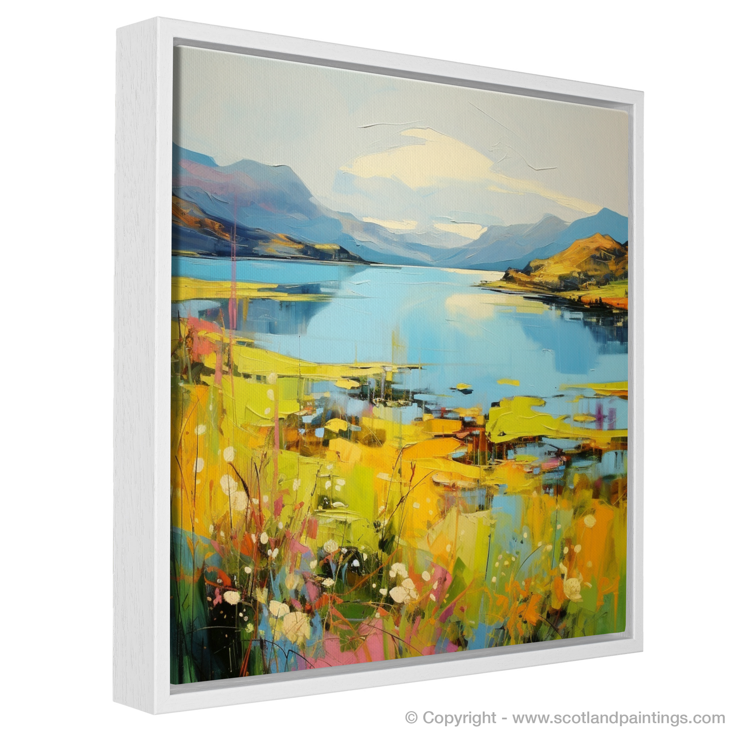 Painting and Art Print of Loch Linnhe, Highlands in summer entitled "Summer Splendour at Loch Linnhe".