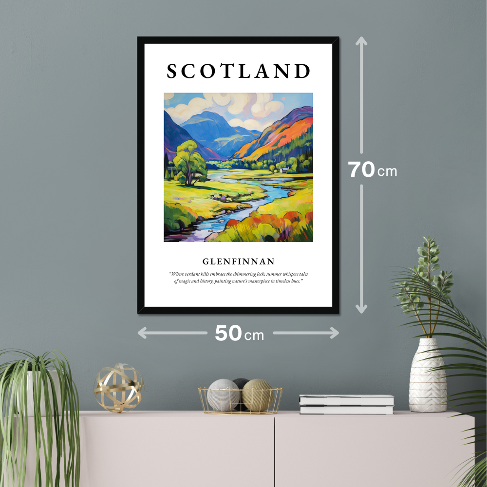 Poster of Glenfinnan hanging on a wall