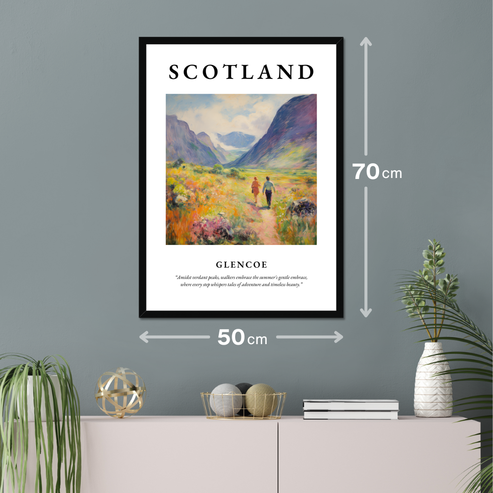 Poster of Glencoe hanging on a wall