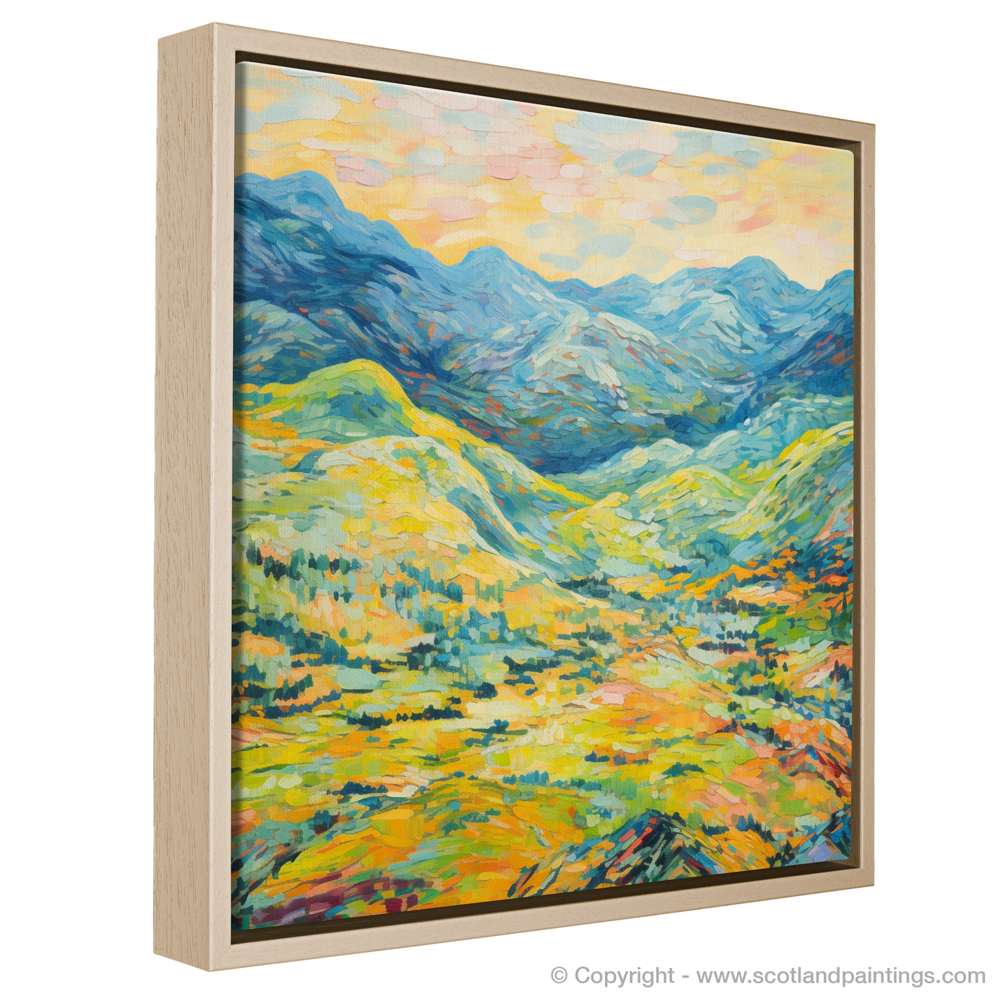 Painting and Art Print of Glen Garry, Highlands in summer entitled "Glen Garry Summer Symphony".