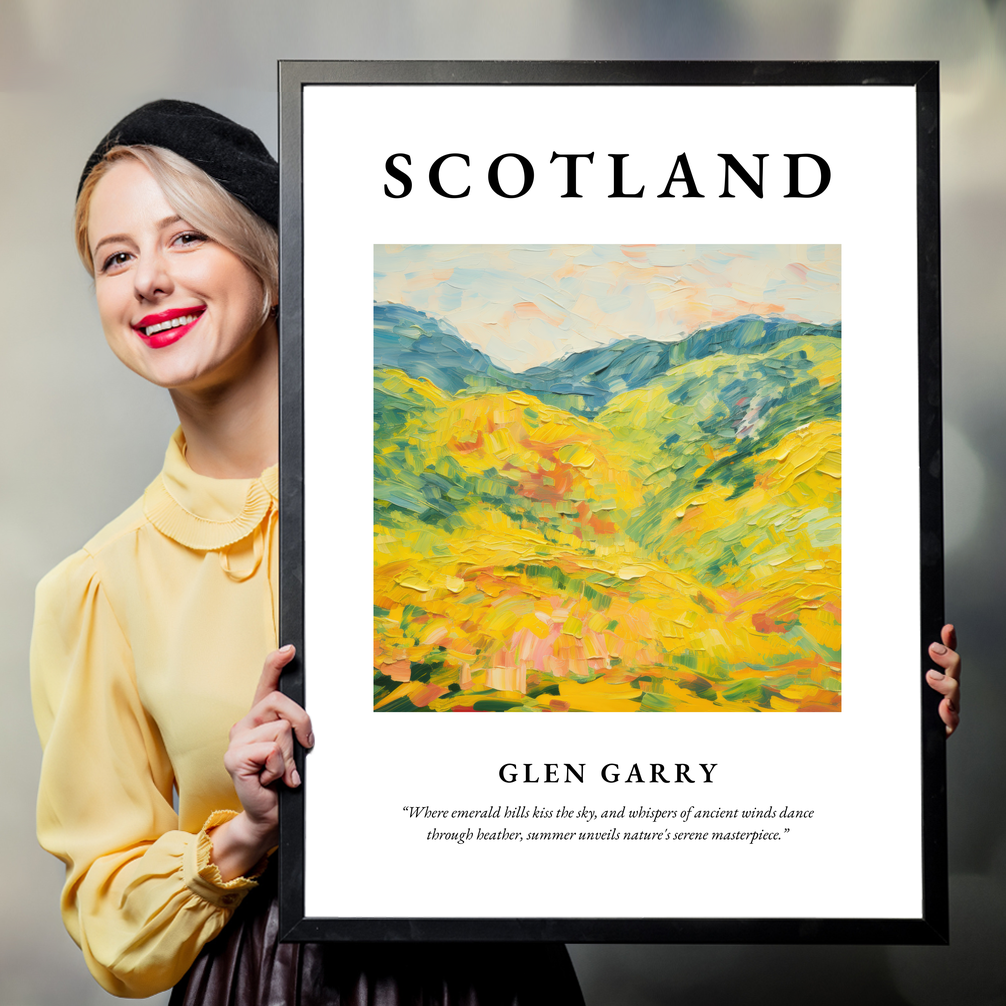 Person holding a poster of Glen Garry